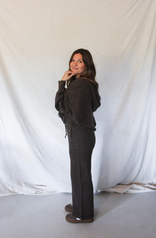 Mae Knit Lounge Pant – Chocolate