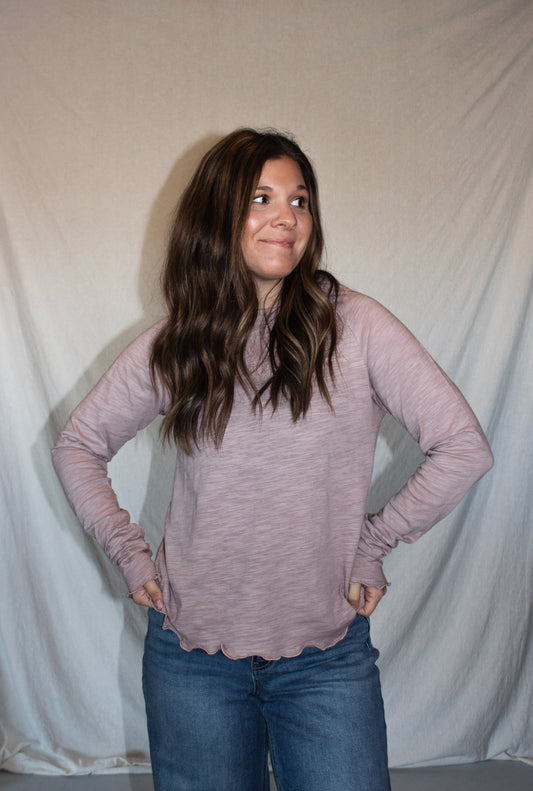 Gwen Long Sleeve Top - Mauve