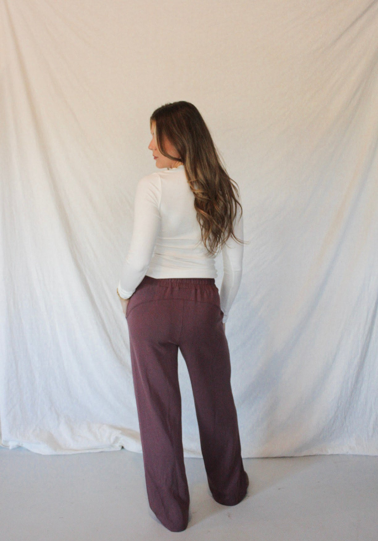 Remi Wide-Leg Lounge Pant – Plum