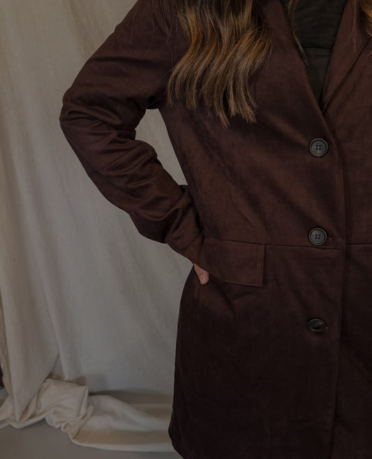 Julia Suede Jacket - Dark Chocolate