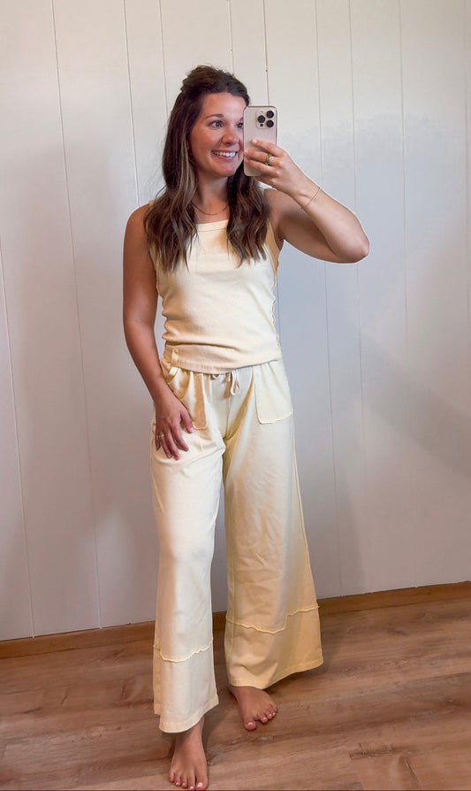 Lily Ribbed Tank - Lemonilla