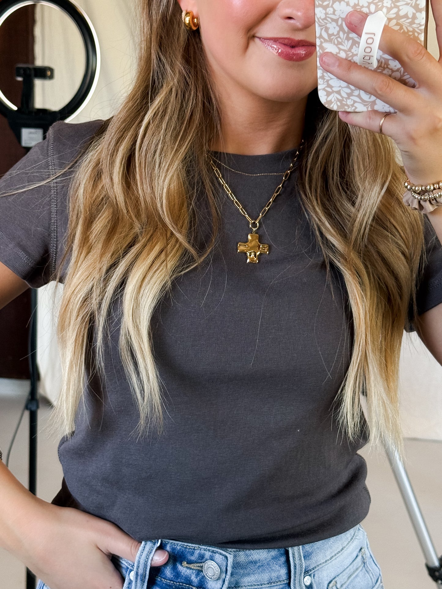 The Bari Cross Necklace