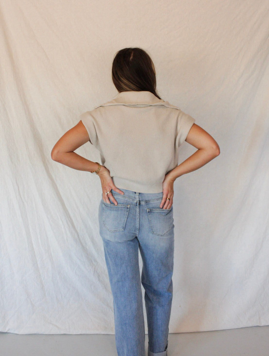 The Ivy Cropped Sweater - Heather Grey