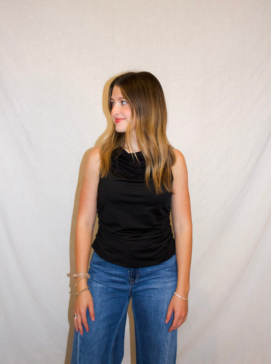 Emma Sleeveless Top - Black