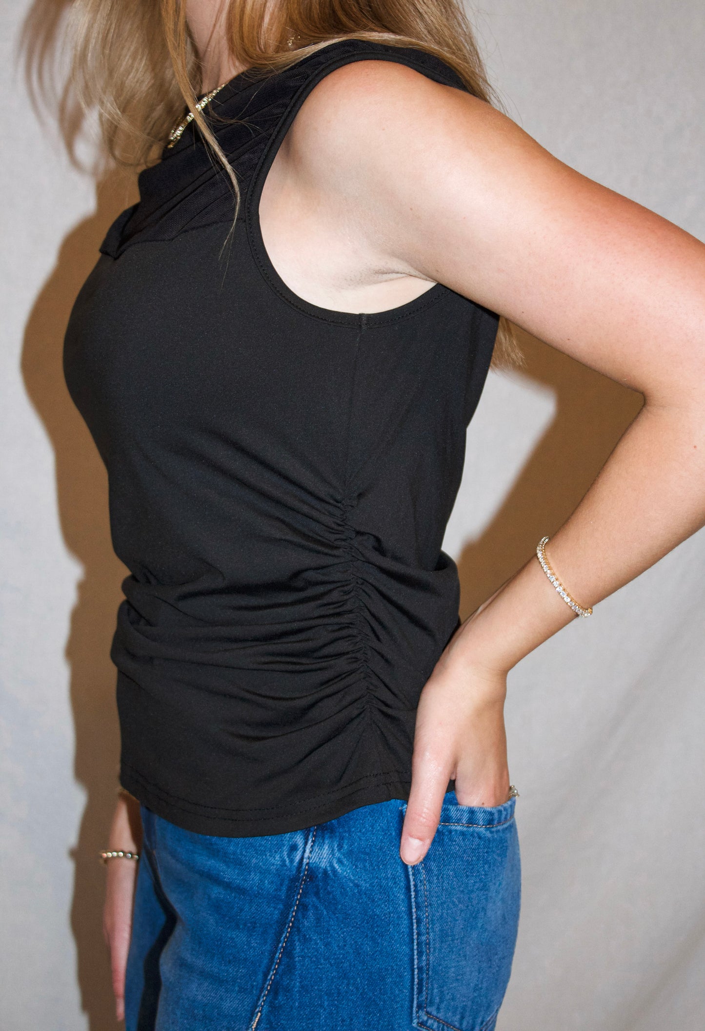 Emma Sleeveless Top - Black