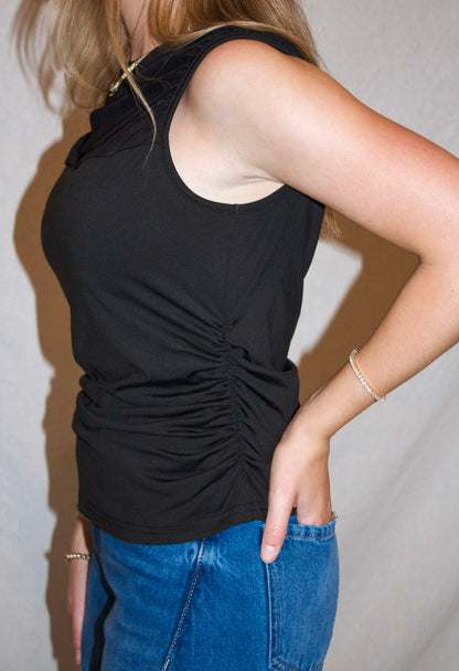 Emma Sleeveless Top - Black