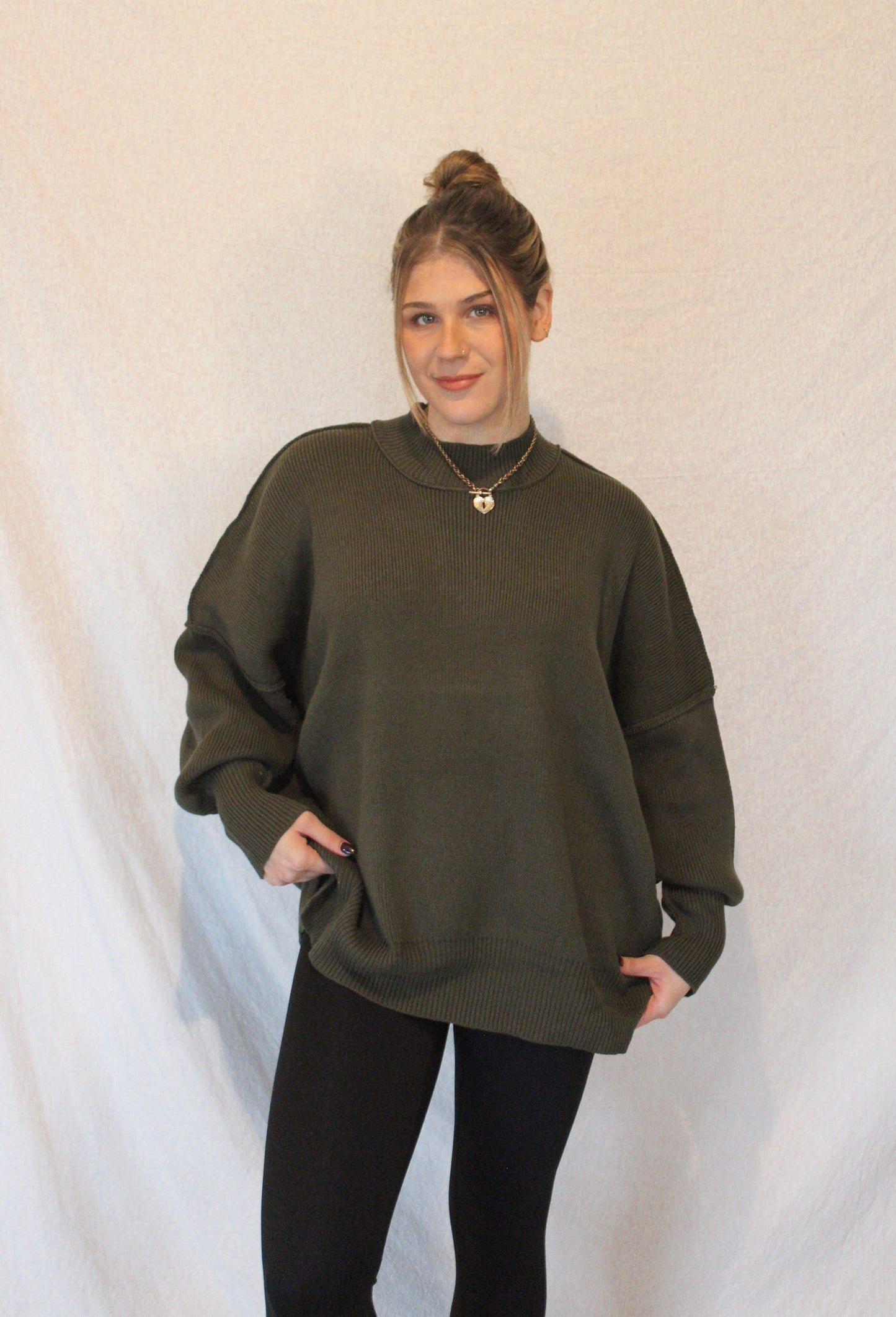 Camden Oversized Sweater - Olive
