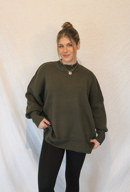 Camden Oversized Sweater - Olive
