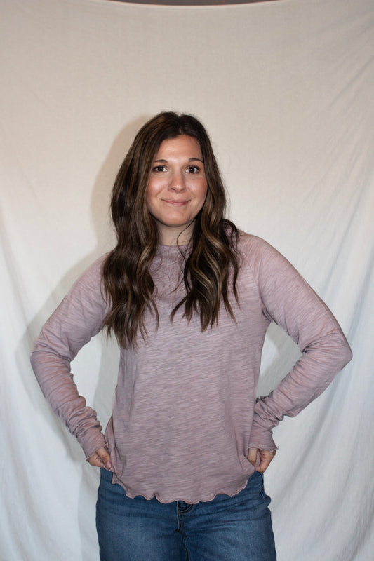 Gwen Long Sleeve Top - Mauve