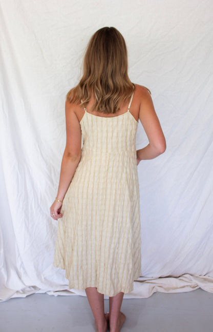 June Crinkle Dress - Butter