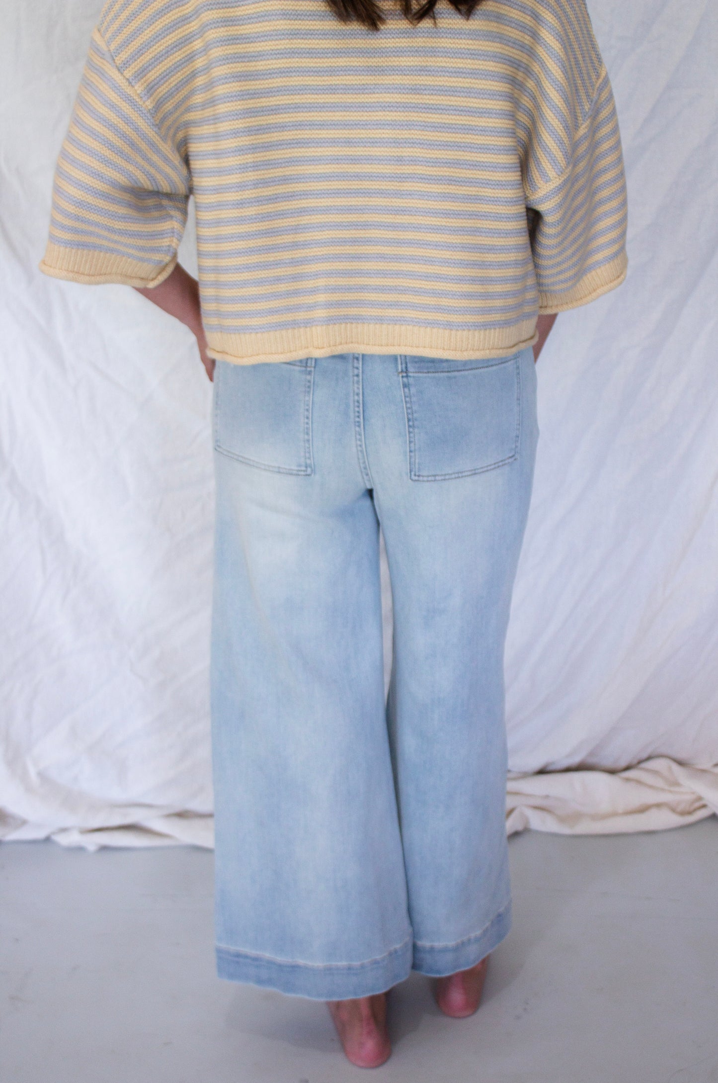 Fallon Tie Front Pants - Denim