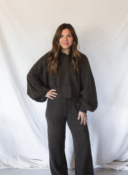 Mae Knit Pullover Sweater - Chocolate