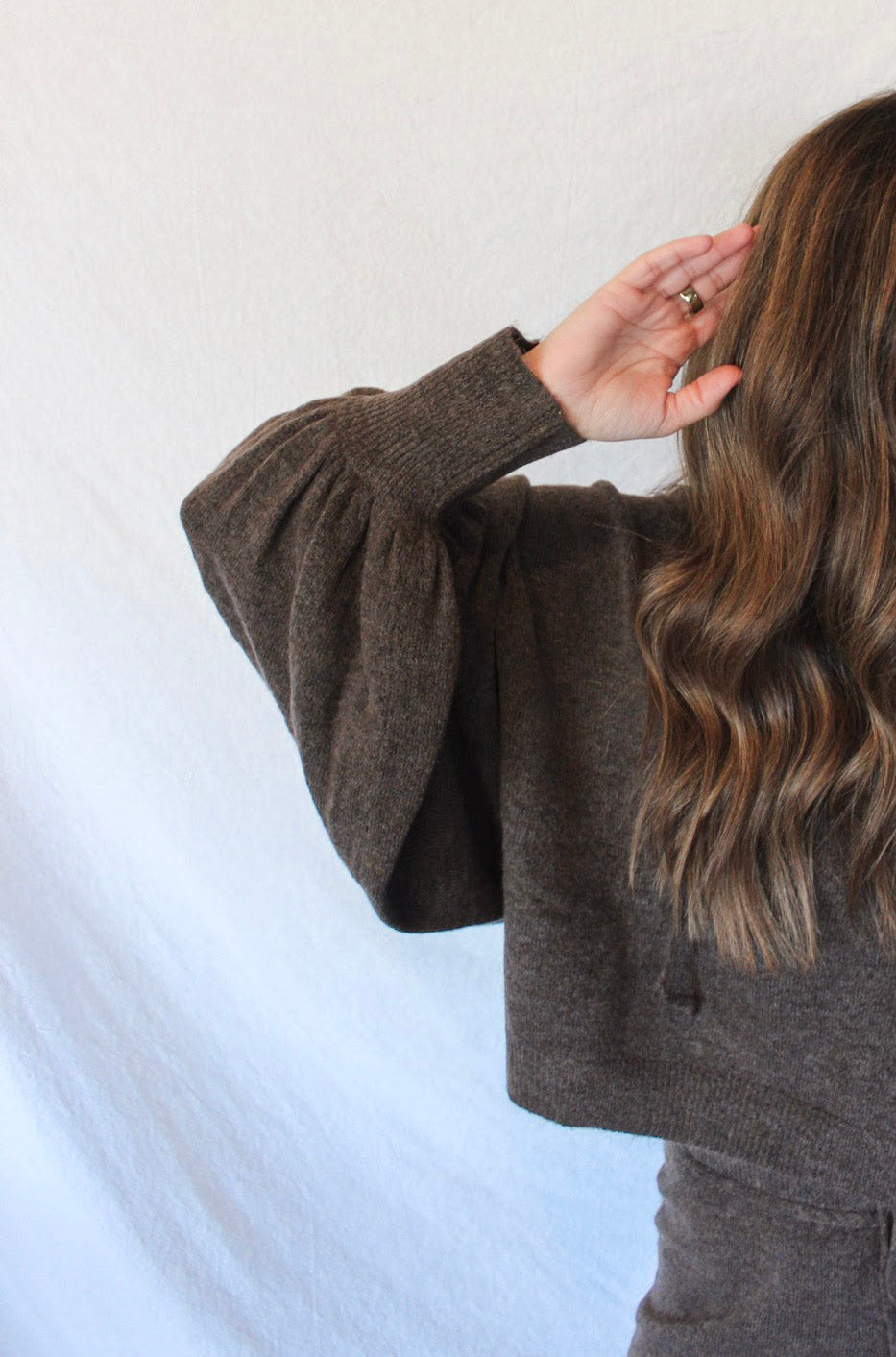 Mae Knit Pullover Sweater - Chocolate