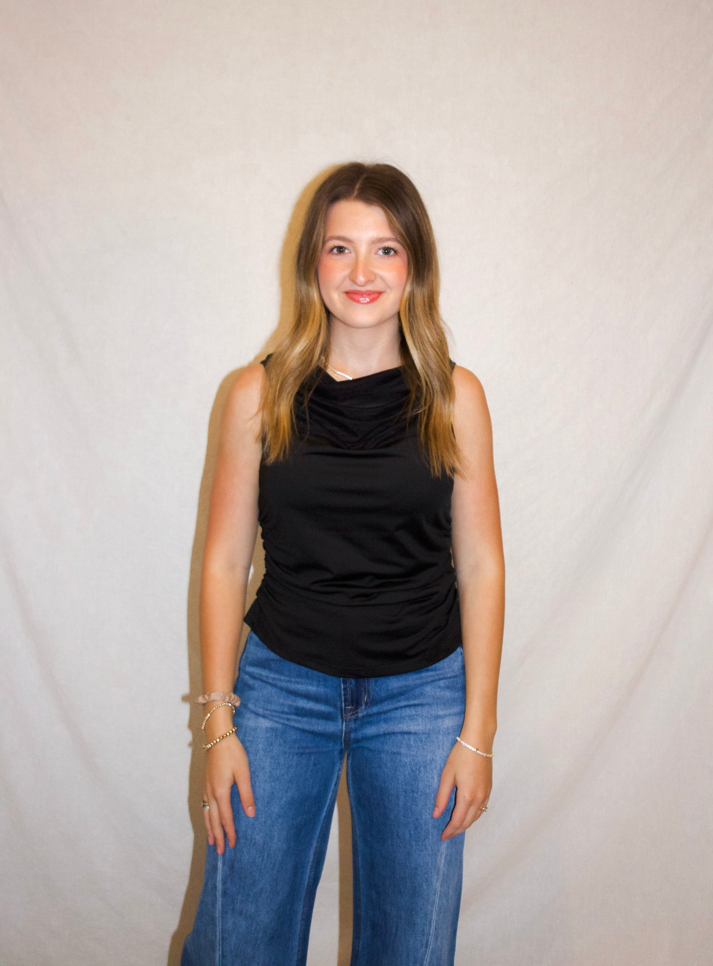 Emma Sleeveless Top - Black