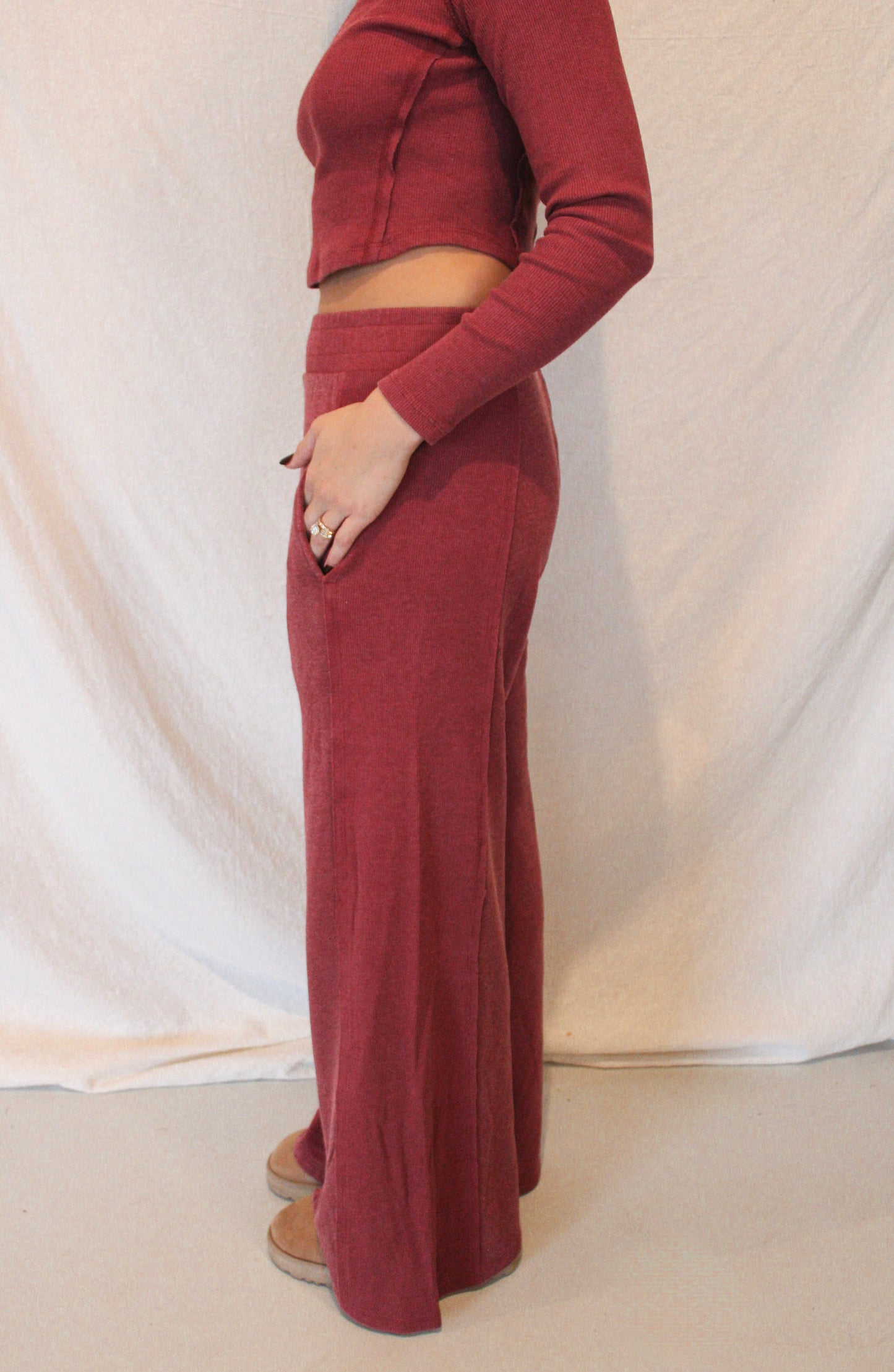 Bailey Boatneck Set - Crimson