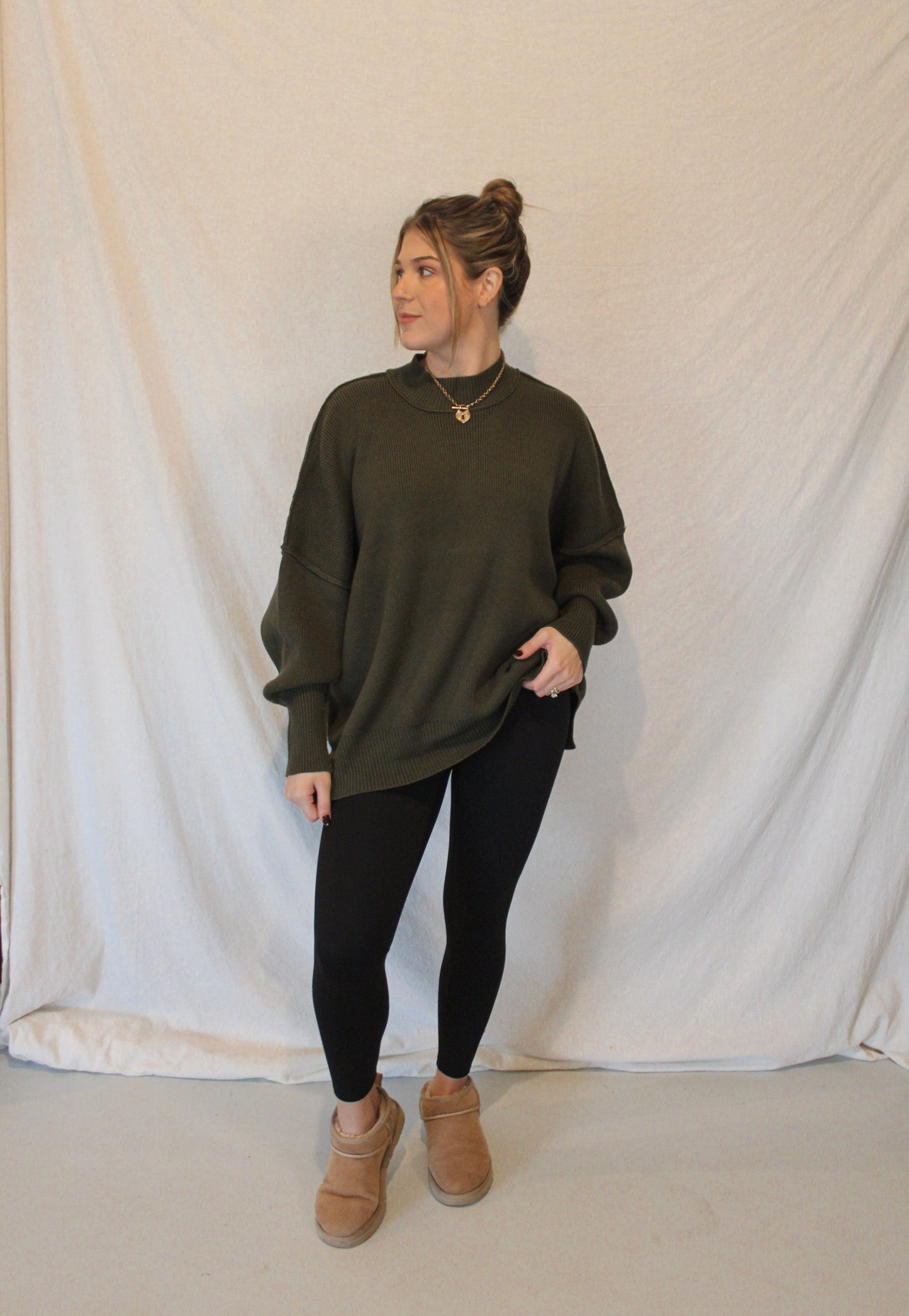 Camden Oversized Sweater - Olive