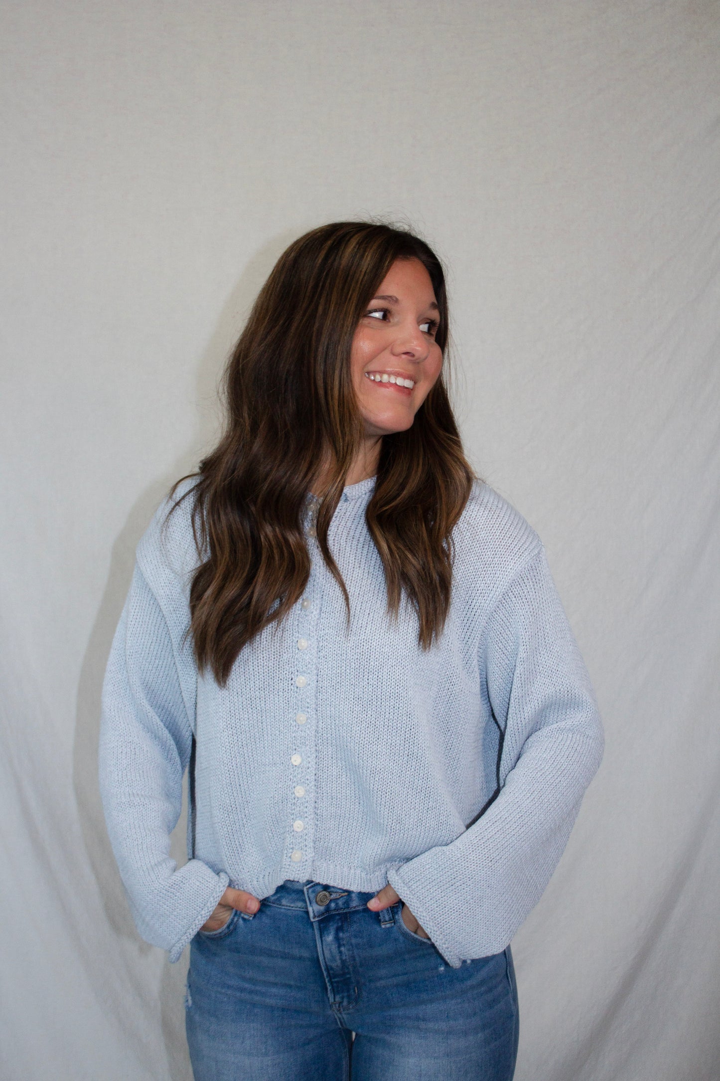 Bella Cardigan - Sky Blue