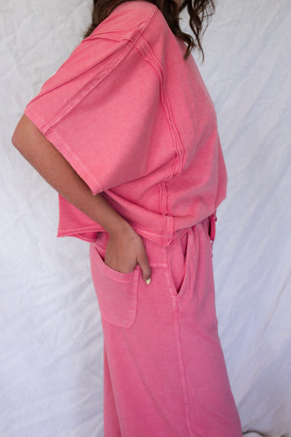 Hallie Washed Set - Strawberry