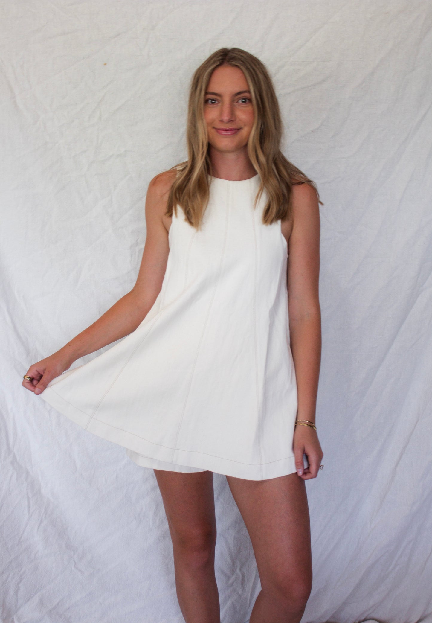 Nora Swing Romper - Off White