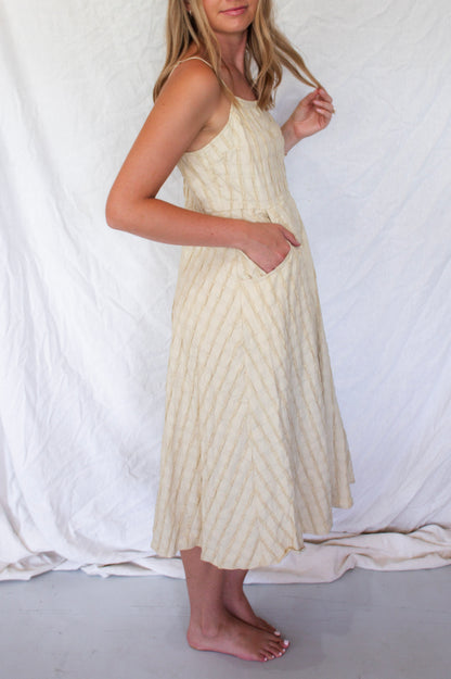 June Crinkle Dress - Butter