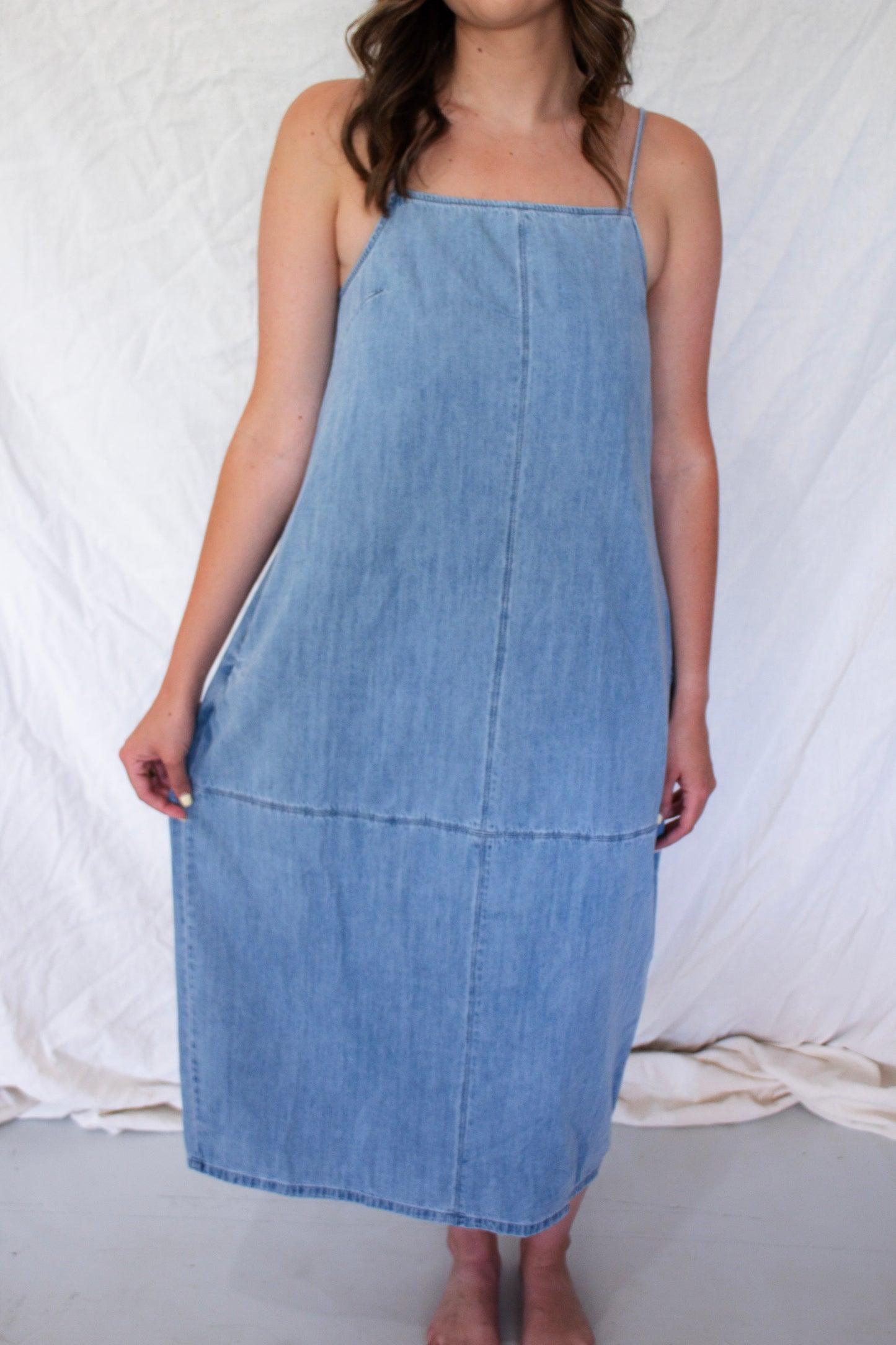 Kelsey Denim Dress - Blue