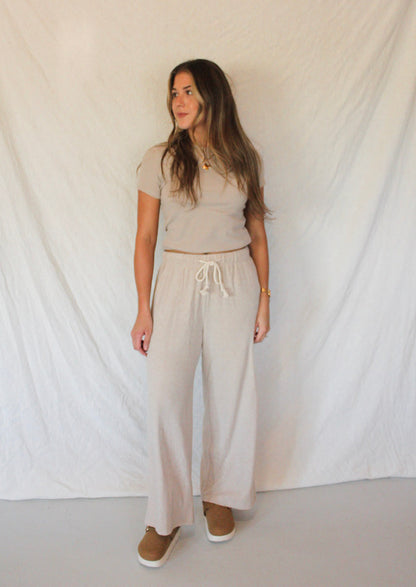 Sloane Knit Pant - Taupe