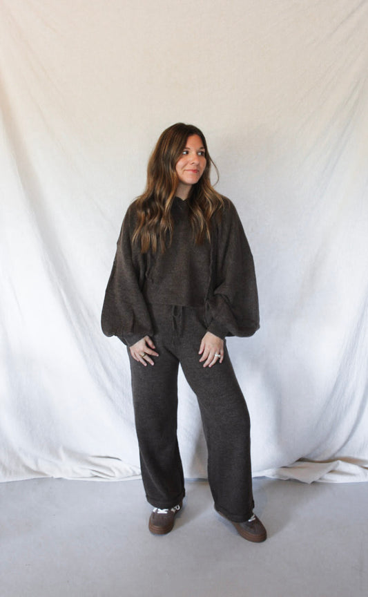 Mae Knit Lounge Pant – Chocolate