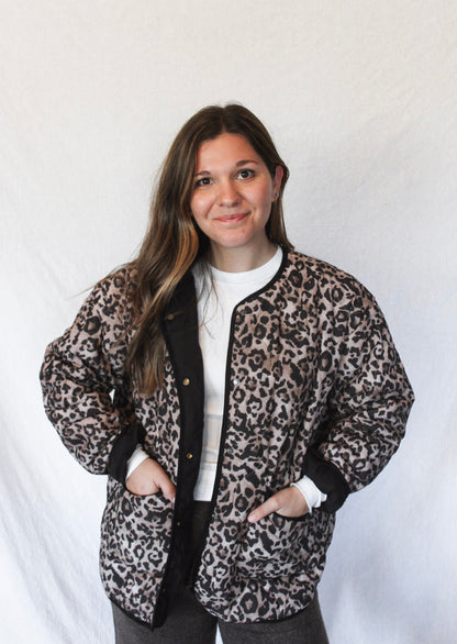 Sophie Quilted Jacket - Leopard