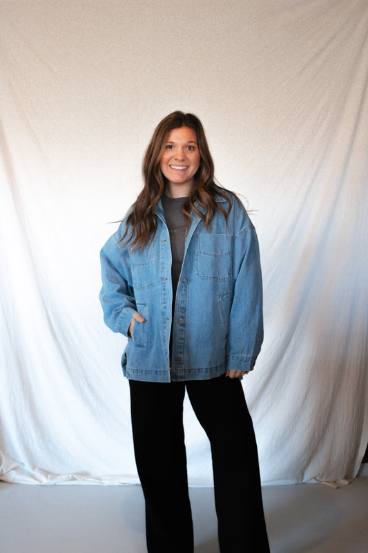 Darla Utility Denim Jacket - Denim