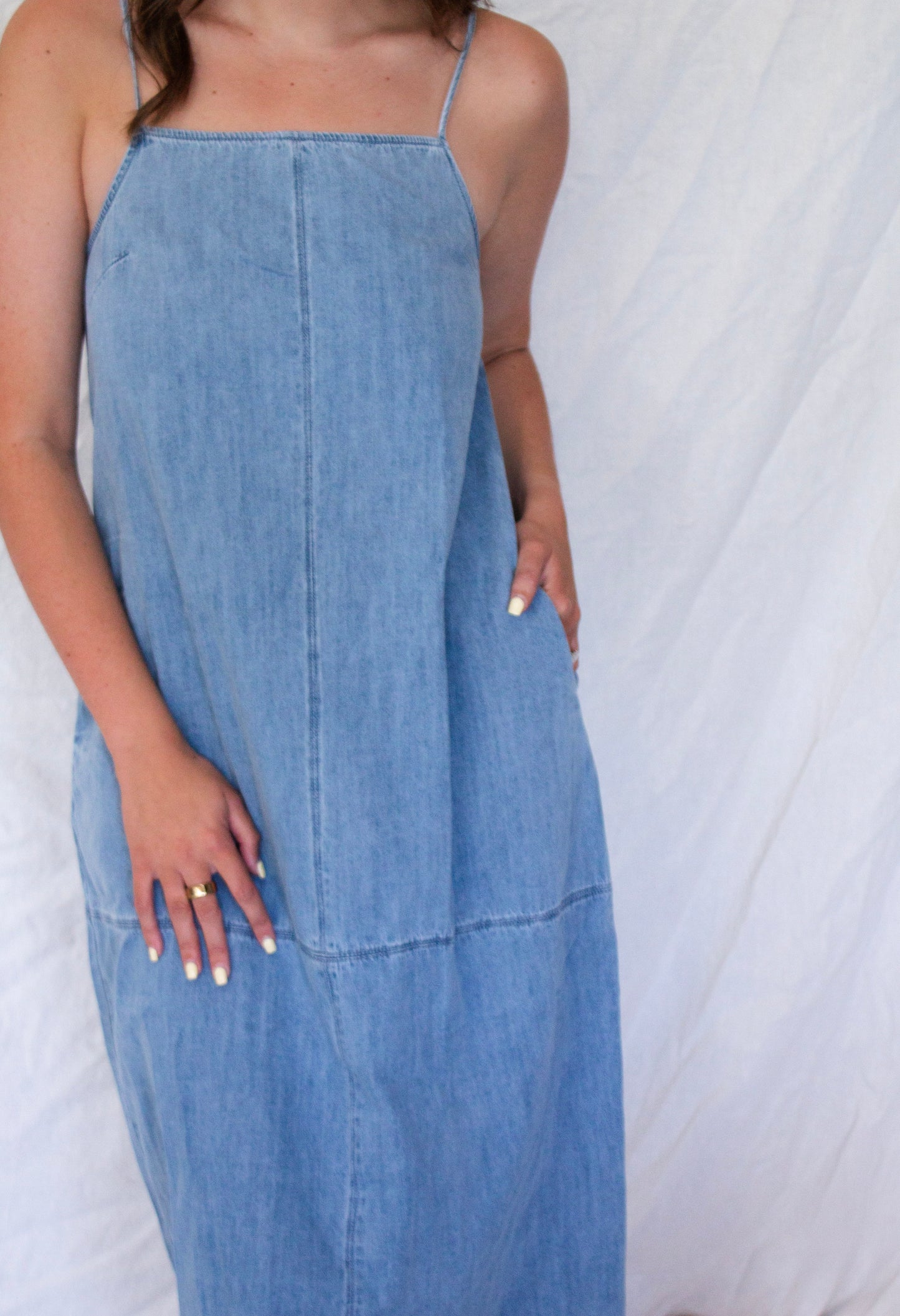 Kelsey Denim Dress - Blue