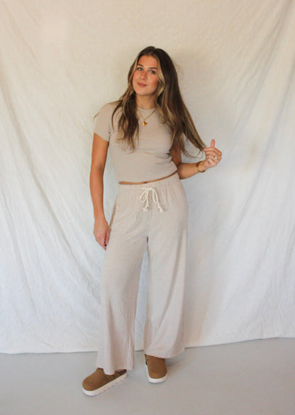 Sloane Knit Pant - Taupe