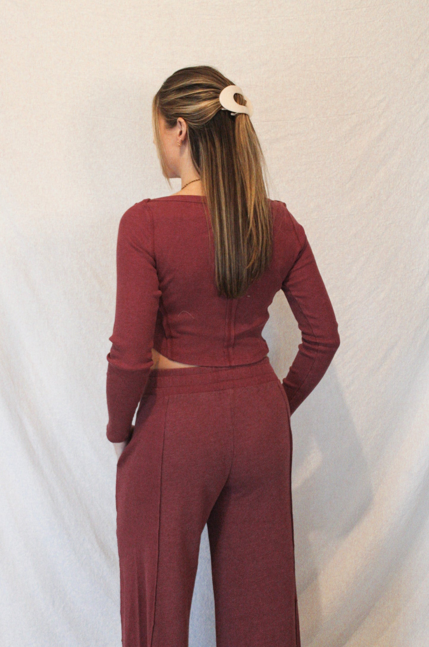 Bailey Boatneck Set - Crimson