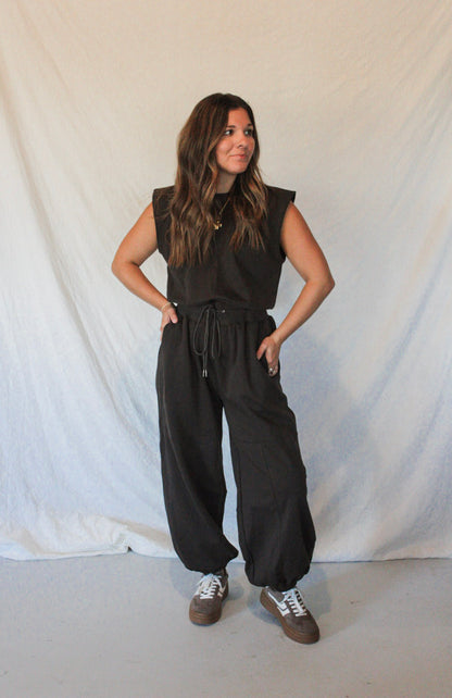 Harper Knit Jumpsuit - Ash