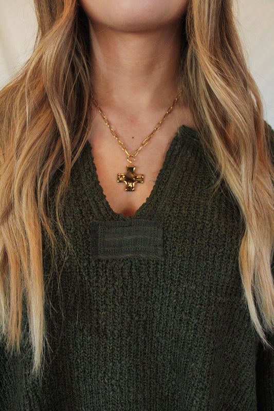 The Bari Cross Necklace