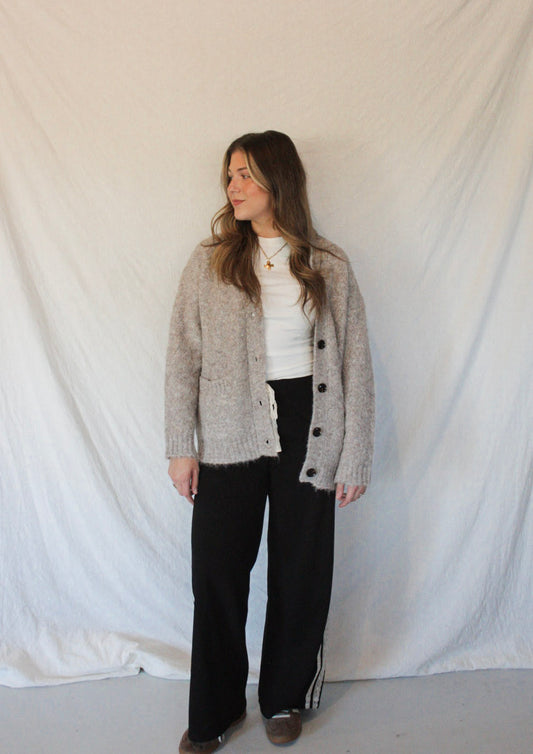 Tess Chunky Cardigan - Latte