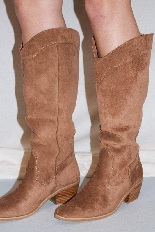 Juliette Suede Boots - Brown